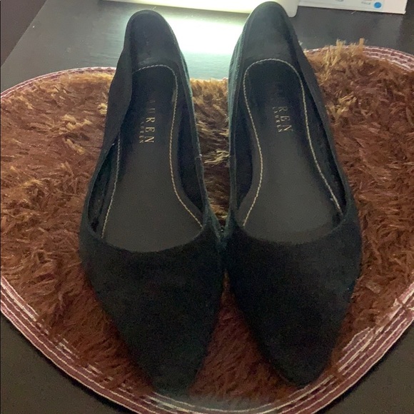 Lauren Ralph Lauren black suede flats size 6B - Picture 1 of 8